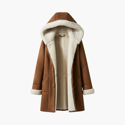 Women's Toggle Front Hooded Coat - Stylish and Warm Outerwear