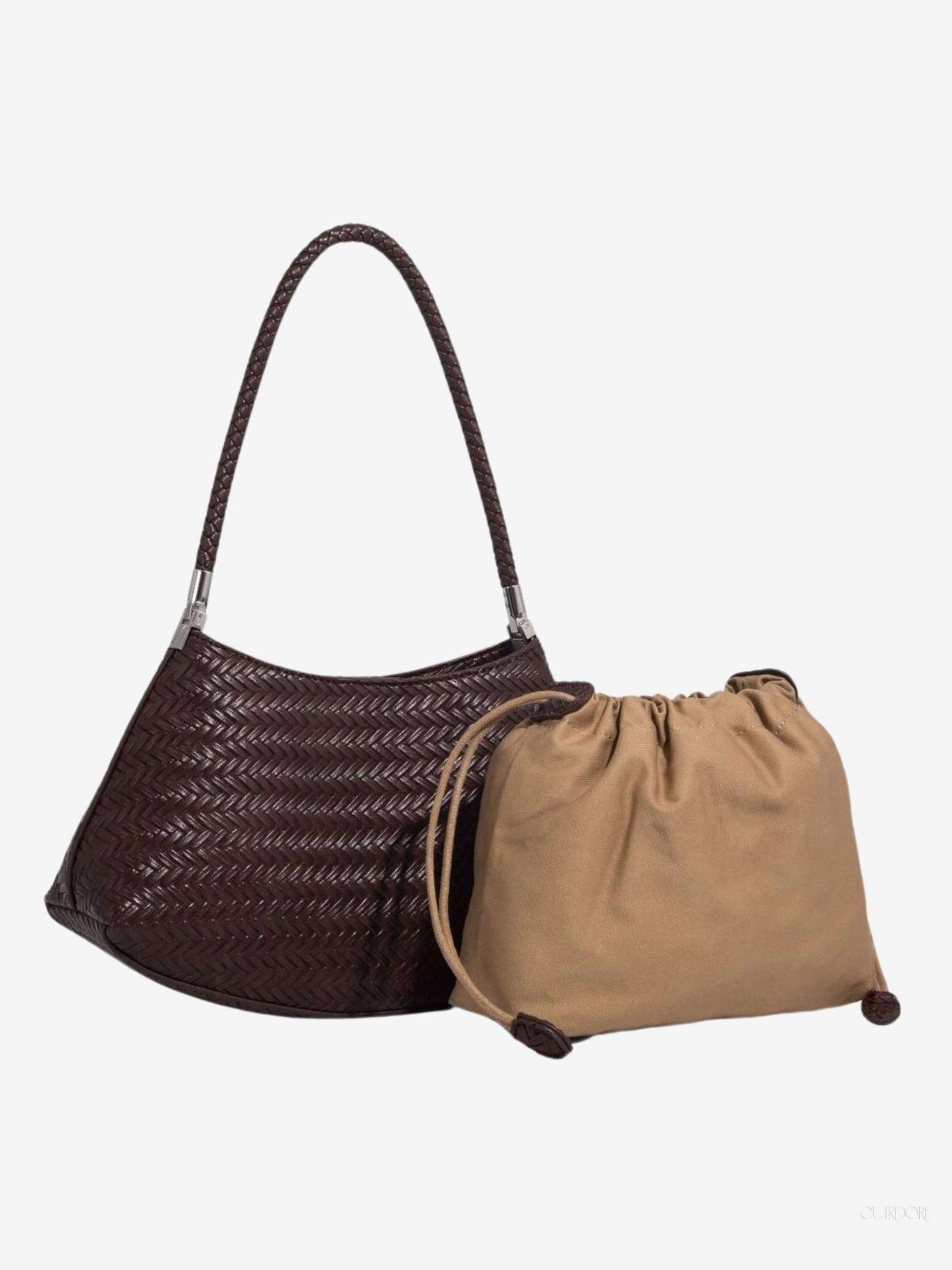 Chic Woven Hobo Shoulder Bag for Women - Bohemian Style Handbag