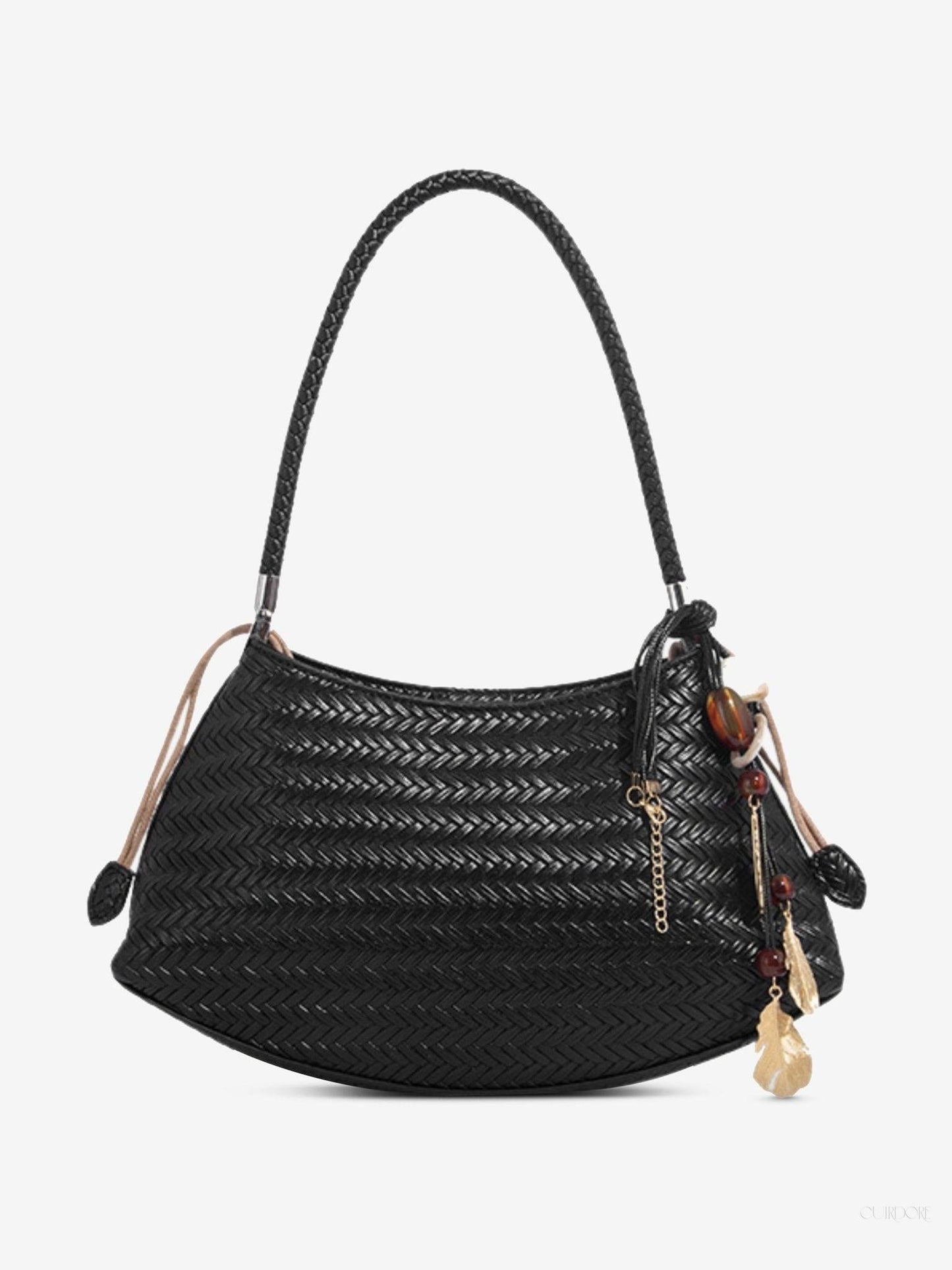 Chic Woven Hobo Shoulder Bag for Women - Bohemian Style Handbag