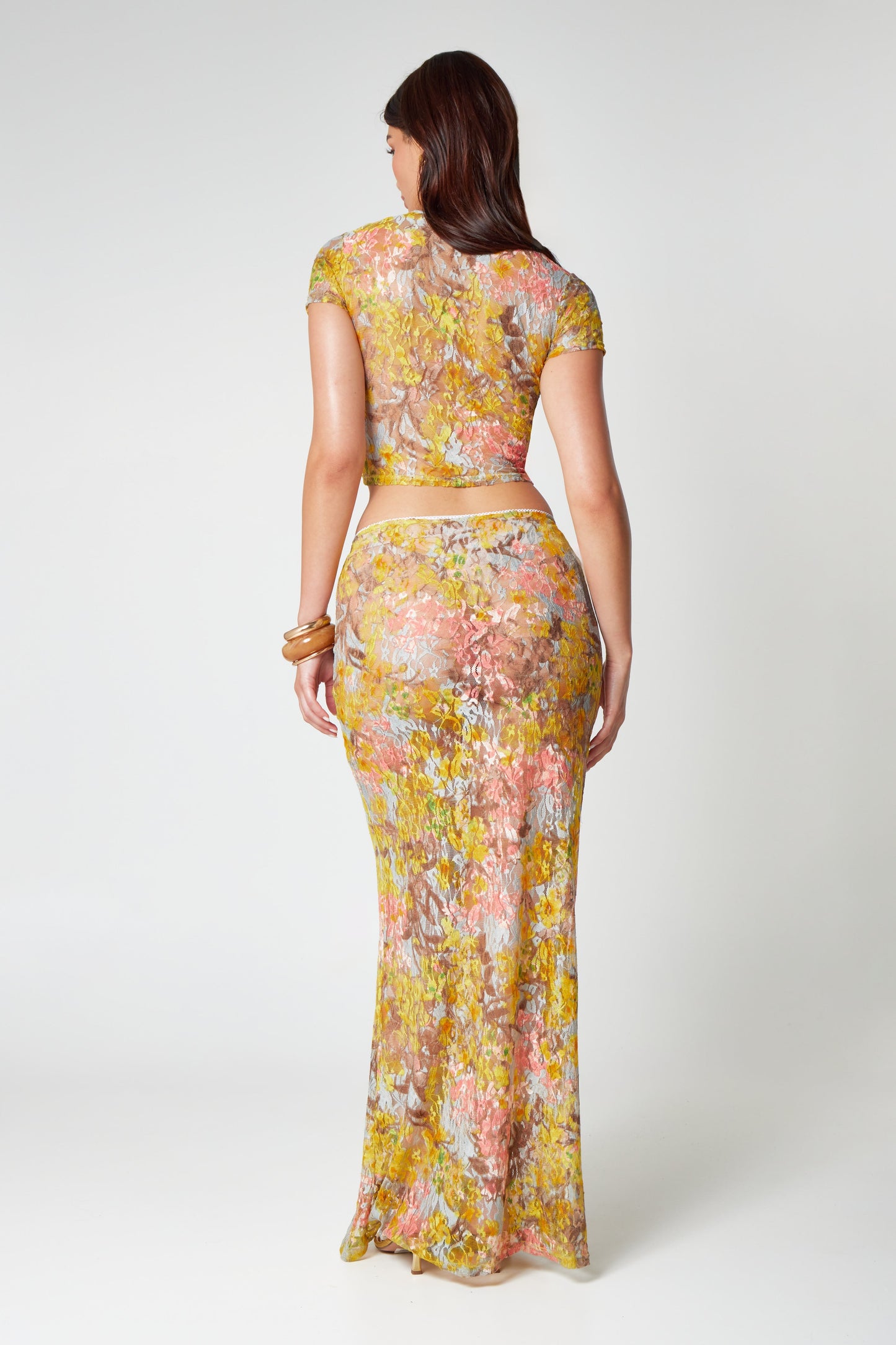 Francie | Two-Piece Set Yellow Floral Print