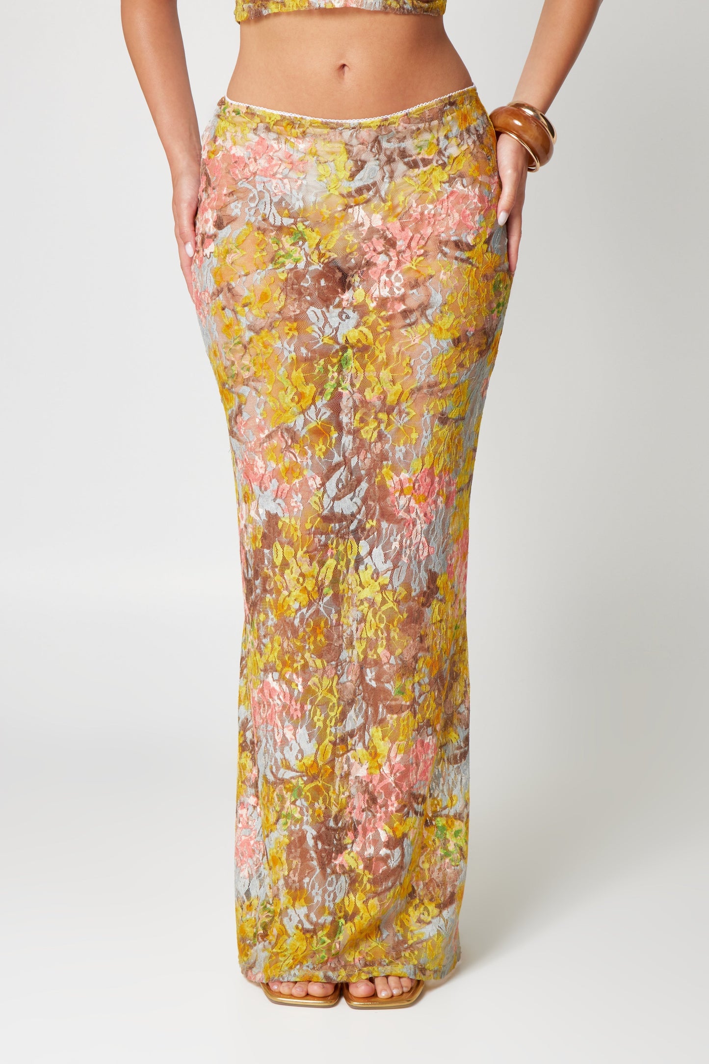 Francie | Two-Piece Set Yellow Floral Print