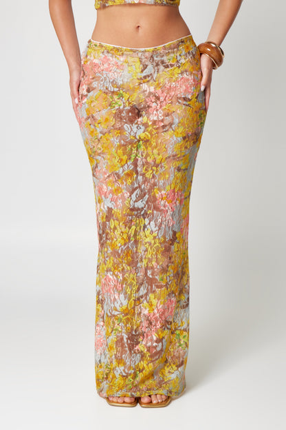 Francie | Two-Piece Set Yellow Floral Print
