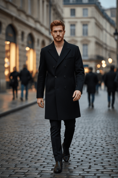 Men's Double-Breasted Formal Coat | Timeless Elegance for Versatile Everyday Wear