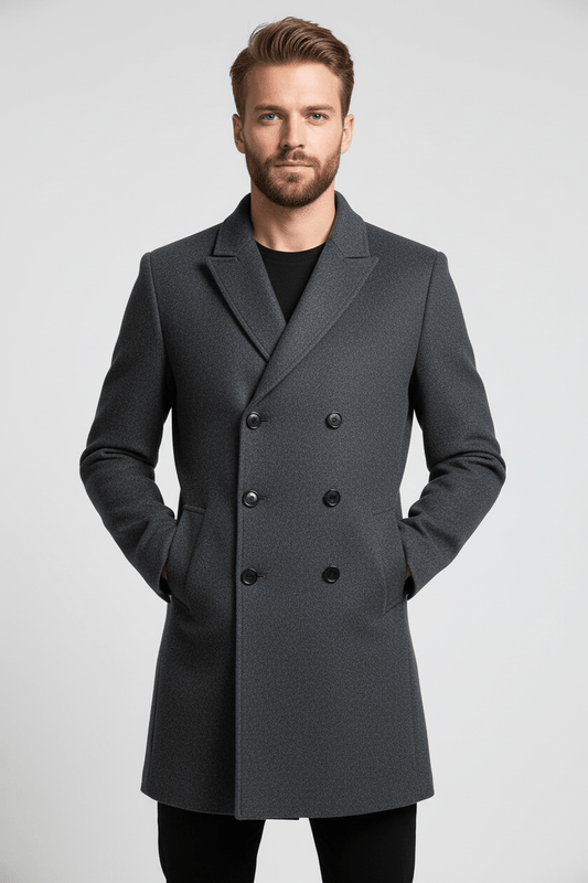 Men's Double-Breasted Formal Coat | Timeless Elegance for Versatile Everyday Wear