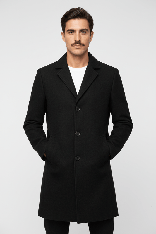 Men's Elegant Winter Trench Coat | Stylish and Warm Outerwear for Cold Weather
