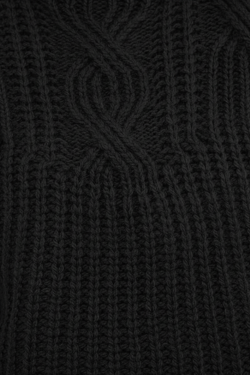 Warm Women's High Neck Cable Knit Sweater for Autumn and Winter Fashion