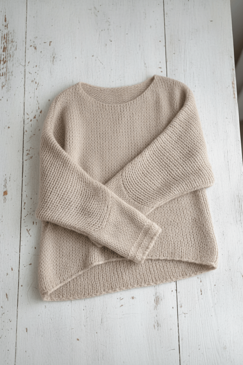 Off-Shoulder Oversized Knit Sweater for Women - Cozy and Stylish Pullover