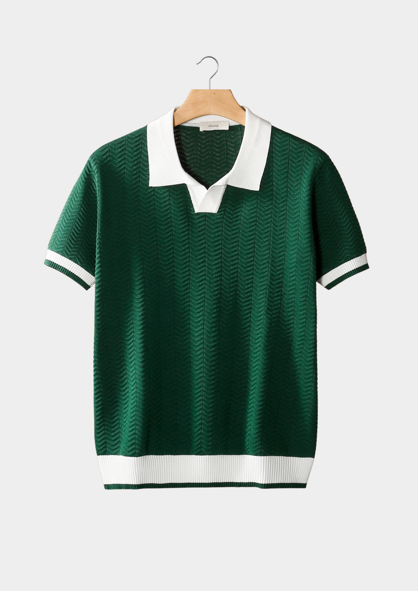 Men's Contrast Textured Polo Shirt - Stylish Casual Wear