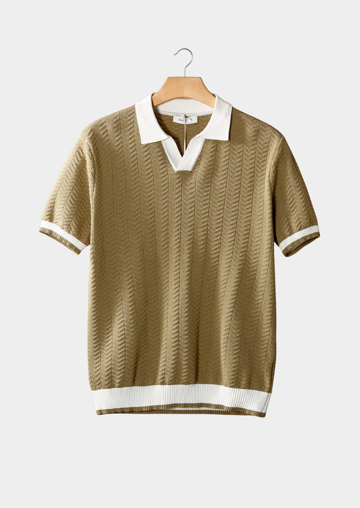 Men's Contrast Textured Polo Shirt - Stylish Casual Wear