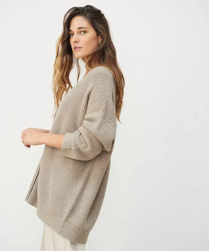 Ladies' Cardigan with V-Neck and Button Closure