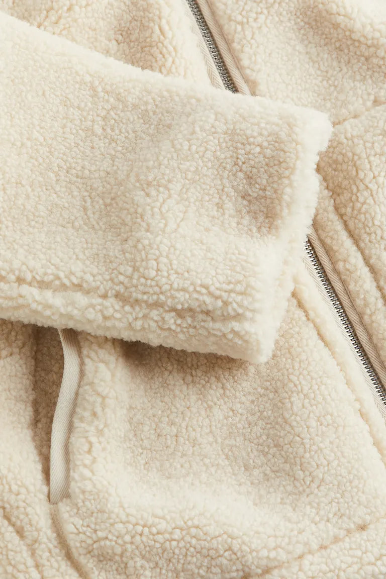 Cozy Women's Oversized Fleece Jacket with Zipper Closure and High Collar for Ultimate Warmth