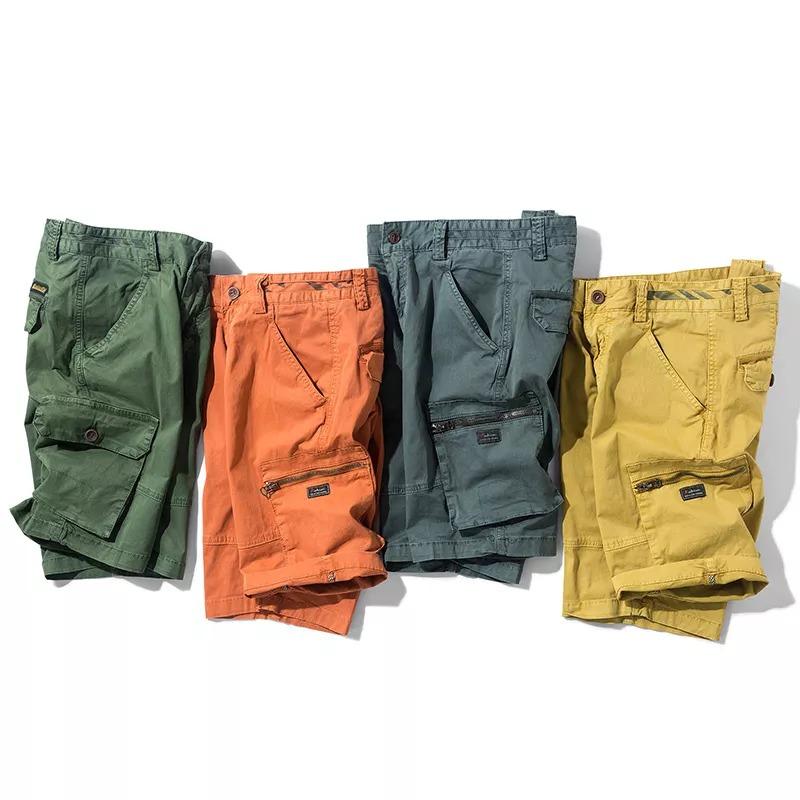 Men's Cargo Shorts with Cargo Pockets and Adjustable Hem
