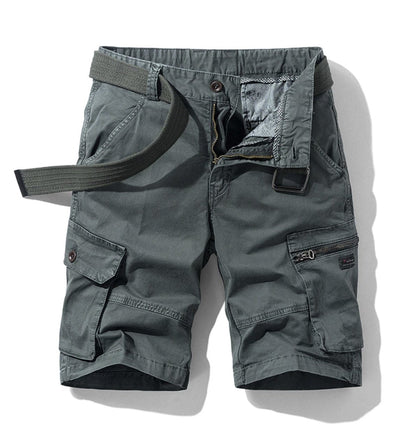 Men's Cargo Shorts with Cargo Pockets and Adjustable Hem