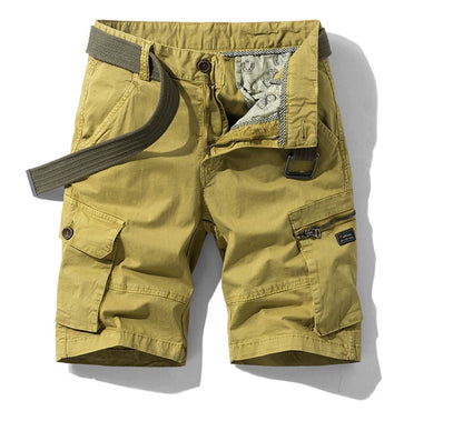 Men's Cargo Shorts with Cargo Pockets and Adjustable Hem