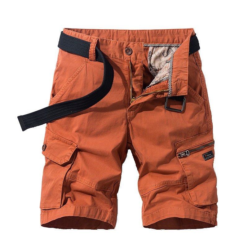 Men's Cargo Shorts with Cargo Pockets and Adjustable Hem