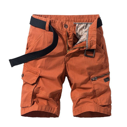 Men's Cargo Shorts with Cargo Pockets and Adjustable Hem