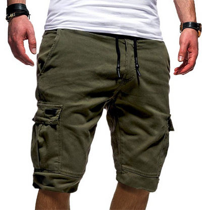 Men's Cargo Shorts with Drawstring and Side Pockets