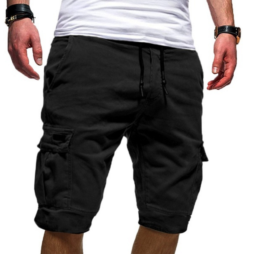 Men's Cargo Shorts with Drawstring and Side Pockets