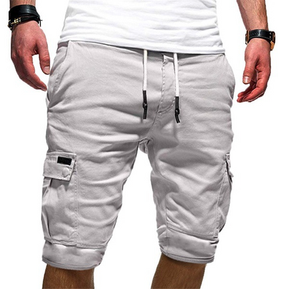 Men's Cargo Shorts with Drawstring and Side Pockets