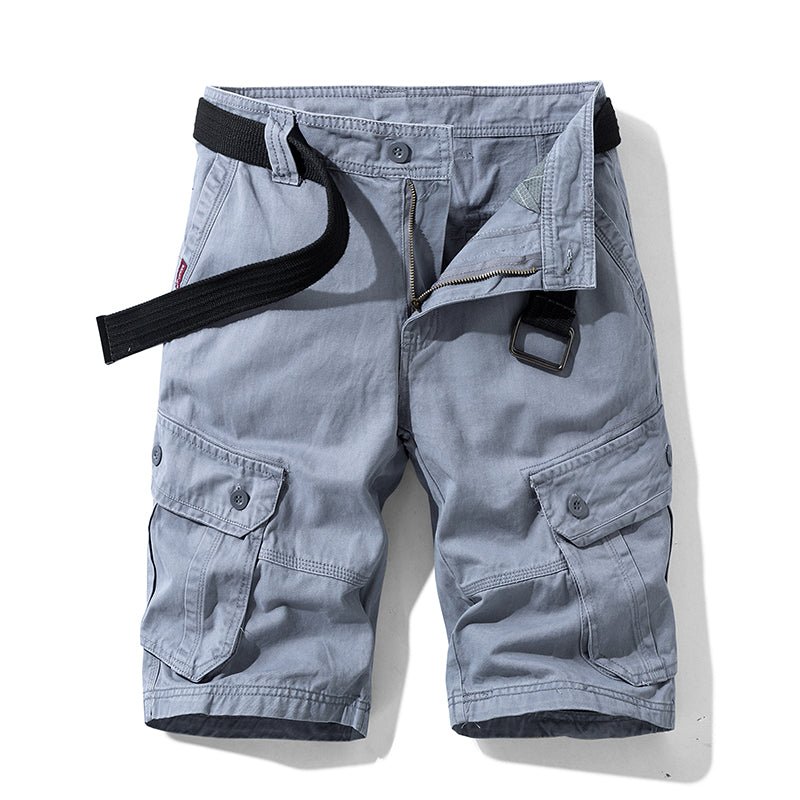 Men's Cargo Shorts with Side Pockets and Adjustable Hem