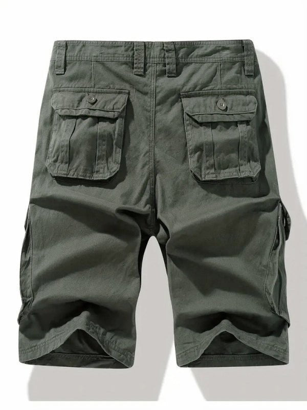 Men's Cargo Shorts with Side Pockets and Adjustable Hem