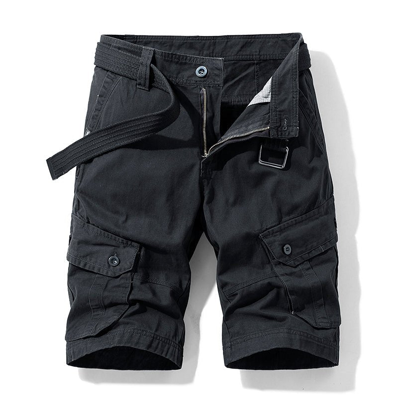 Men's Cargo Shorts with Side Pockets and Adjustable Hem