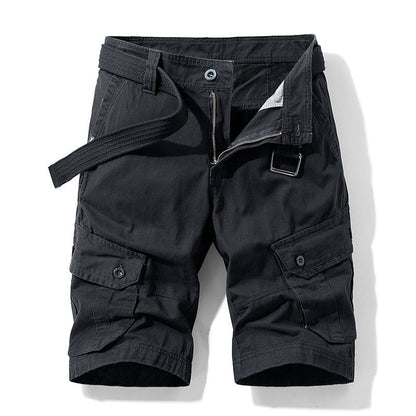 Men's Cargo Shorts with Side Pockets and Adjustable Hem