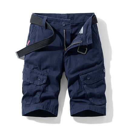 Men's Cargo Shorts with Side Pockets and Adjustable Hem
