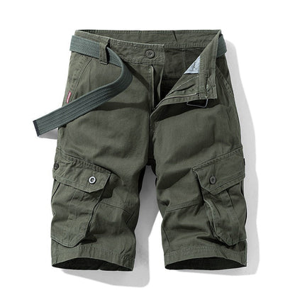Men's Cargo Shorts with Side Pockets and Adjustable Hem