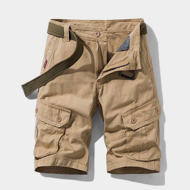 Men's Cargo Shorts with Side Pockets and Adjustable Hem