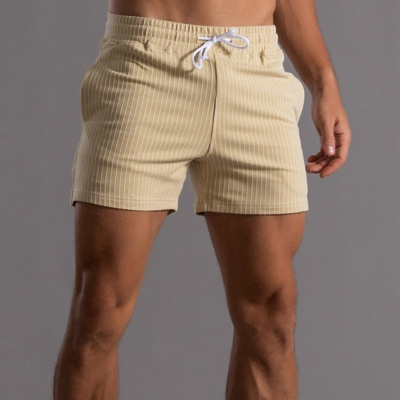 Men's Striped Shorts with Drawstring