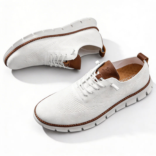 Men's Sneakers with Knitted Upper and Pull Tabs