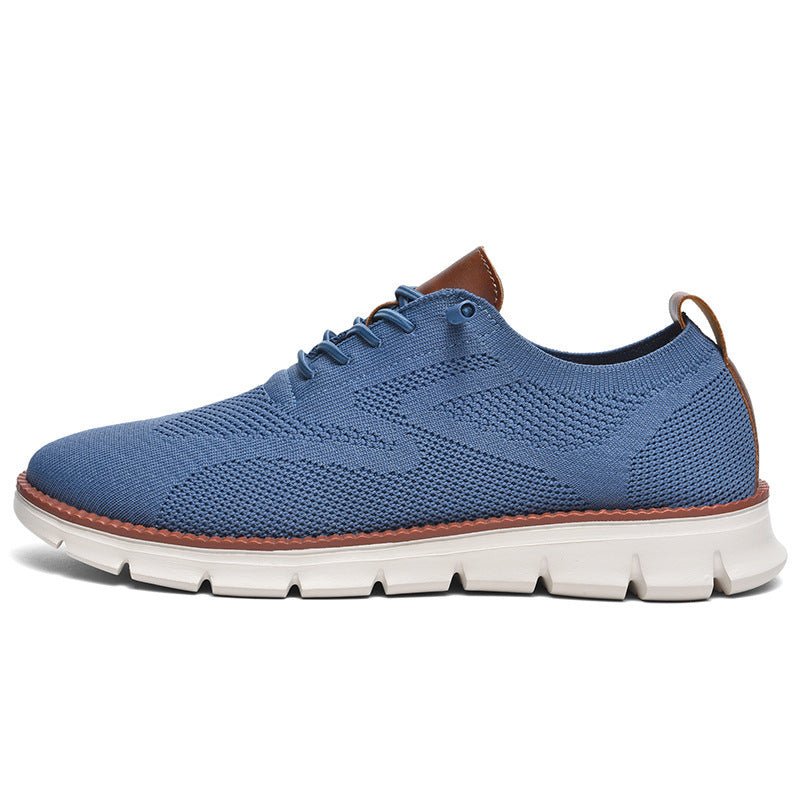 Men's Sneakers with Knitted Upper and Pull Tabs
