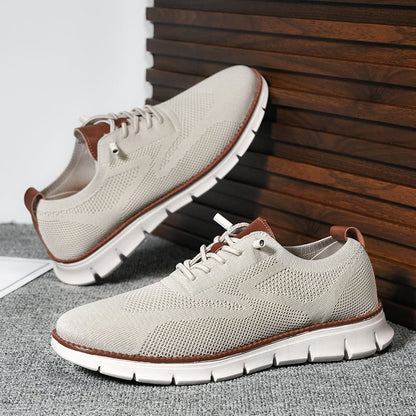 Men's Sneakers with Knitted Upper and Pull Tabs