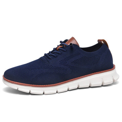 Men's Sneakers with Knitted Upper and Pull Tabs
