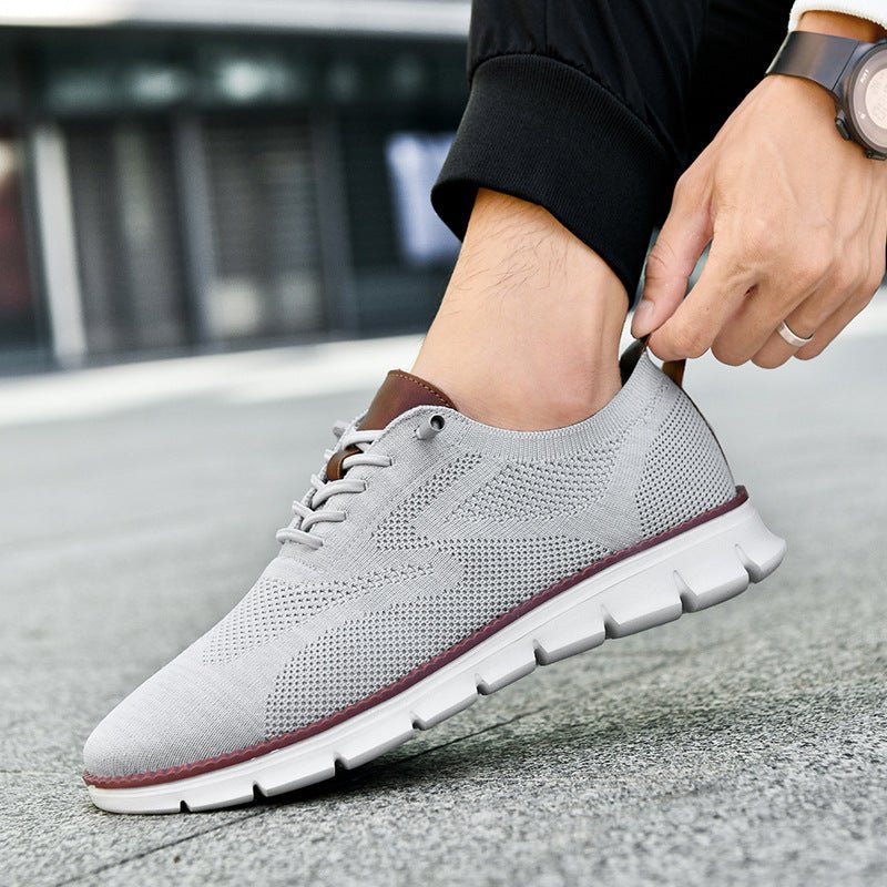 Men's Sneakers with Knitted Upper and Pull Tabs