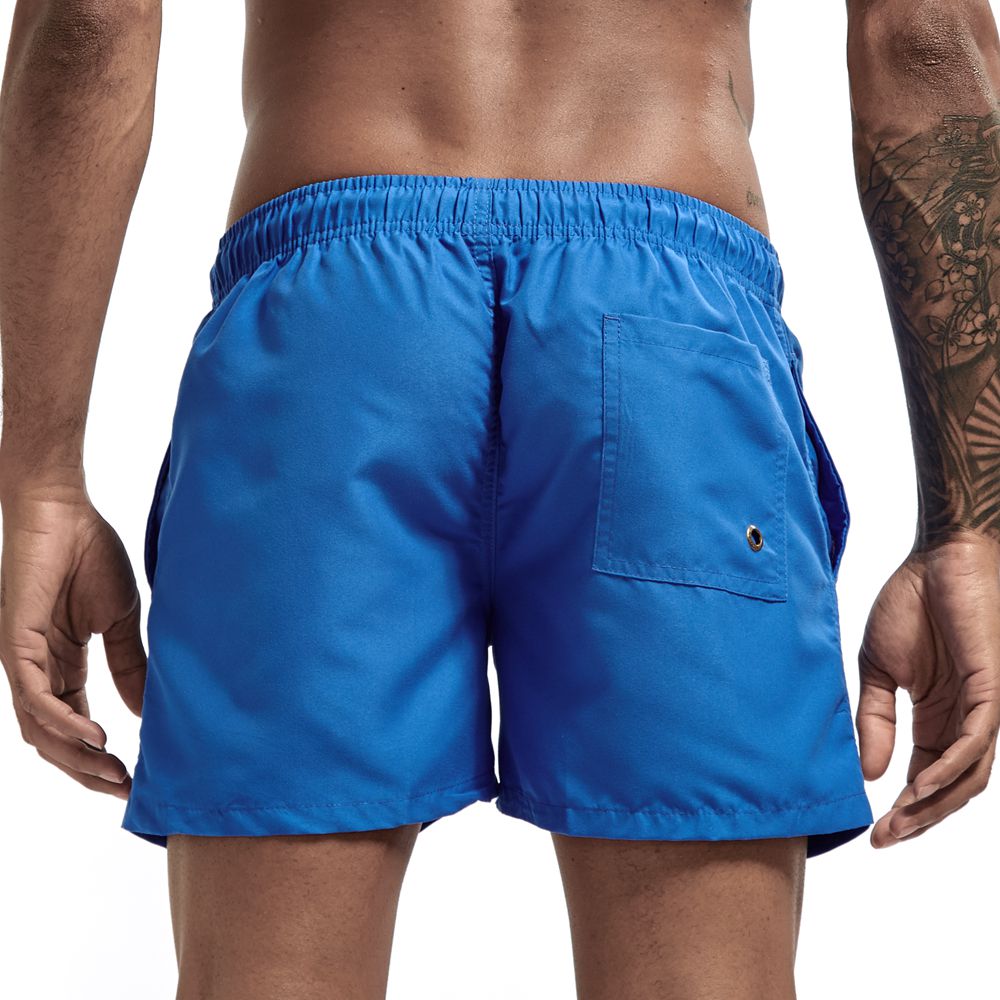 Men's Short Swim Shorts with Drawstring and Side Pockets