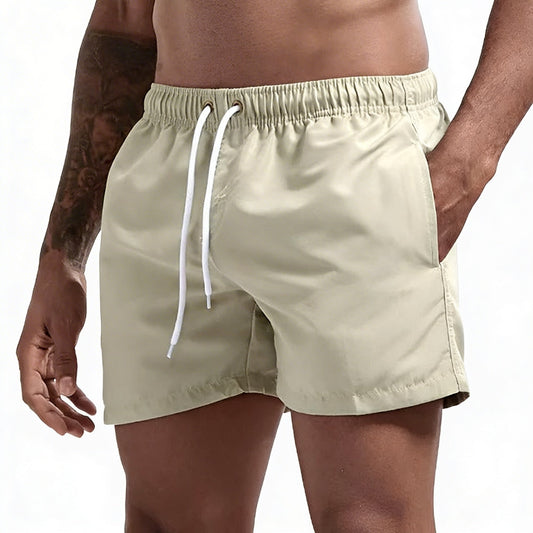Men's Swimming Shorts with Elastic Waistband and Drawstring