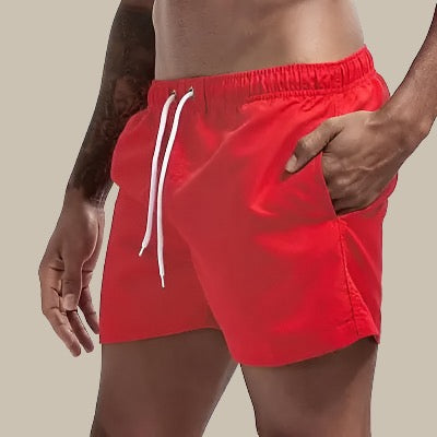 Men's Swimming Shorts with Elastic Waistband and Drawstring