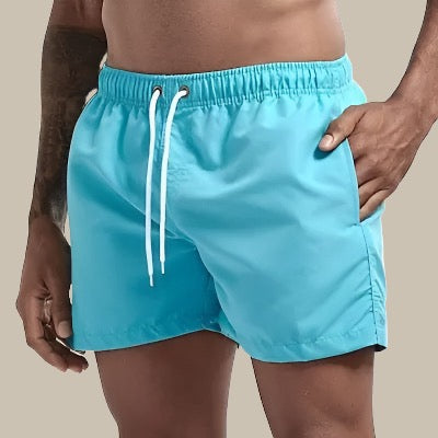 Men's Swimming Shorts with Elastic Waistband and Drawstring