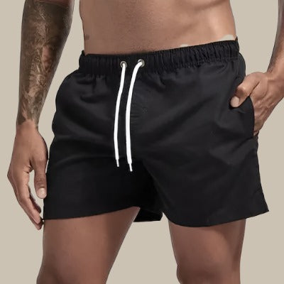 Men's Swimming Shorts with Elastic Waistband and Drawstring