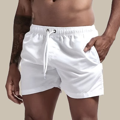Men's Swimming Shorts with Elastic Waistband and Drawstring