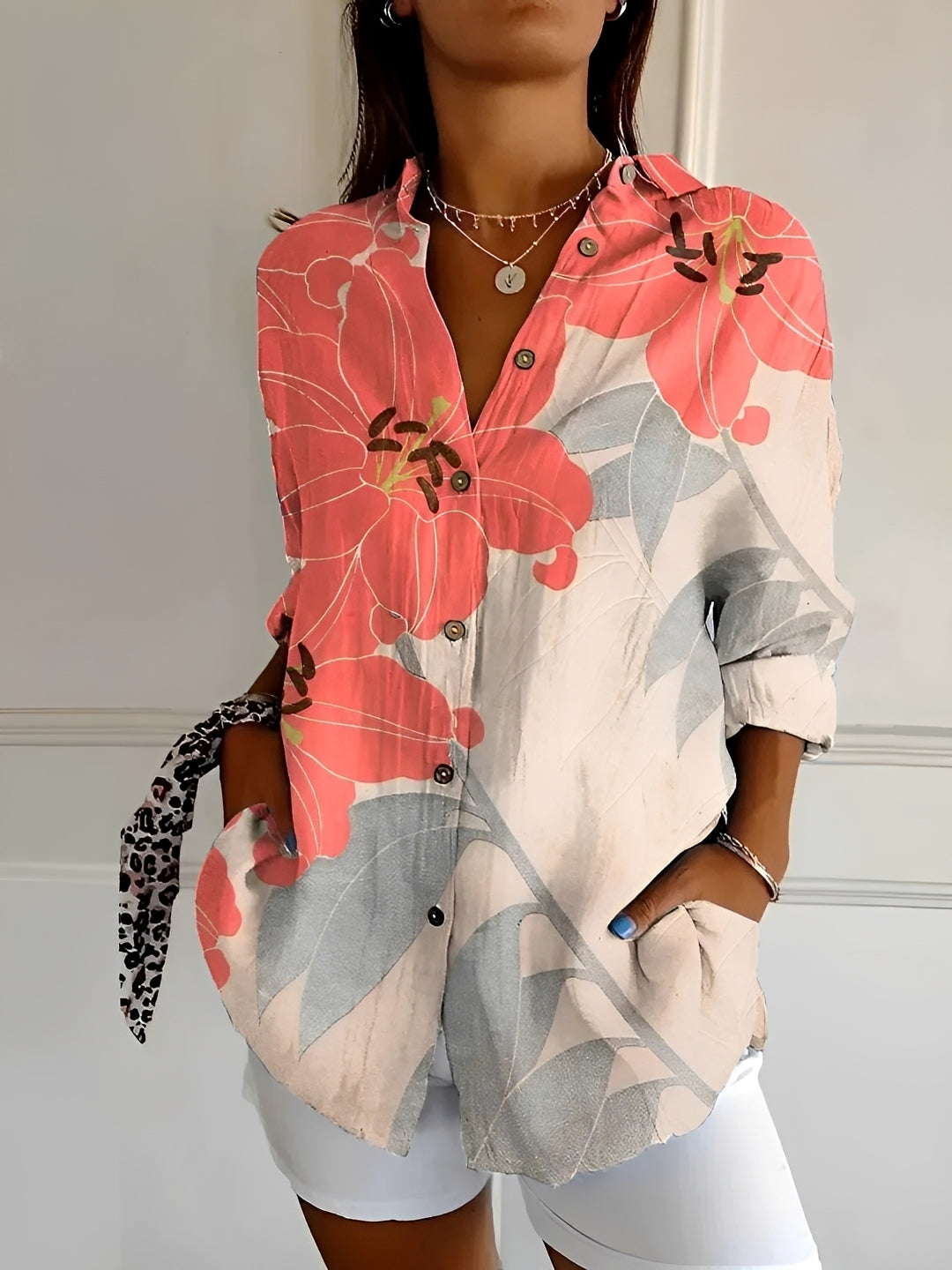 Chantelle - Elegant Button Blouse for Women