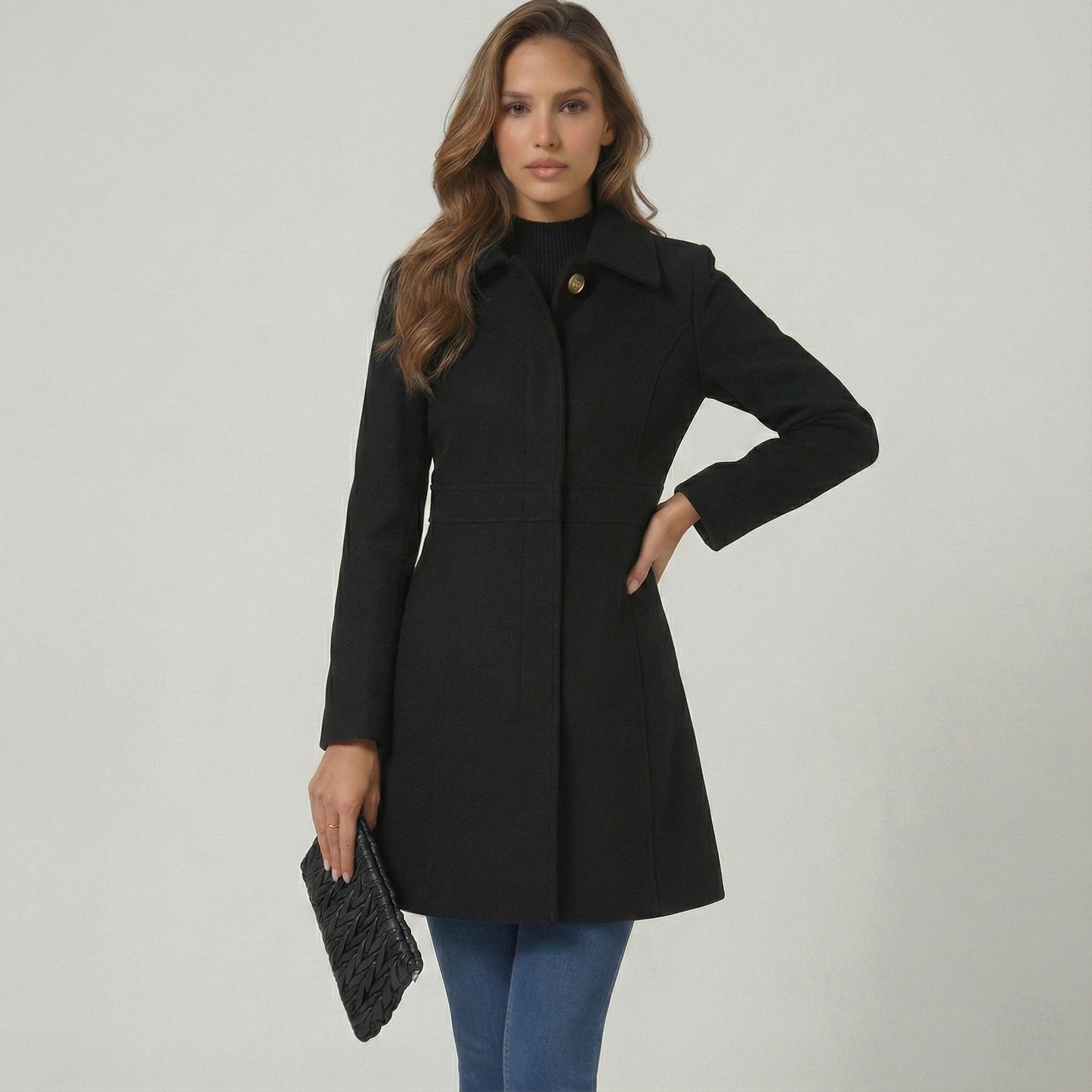 Women's Button Placket Coat - Stylish Outerwear for Every Season