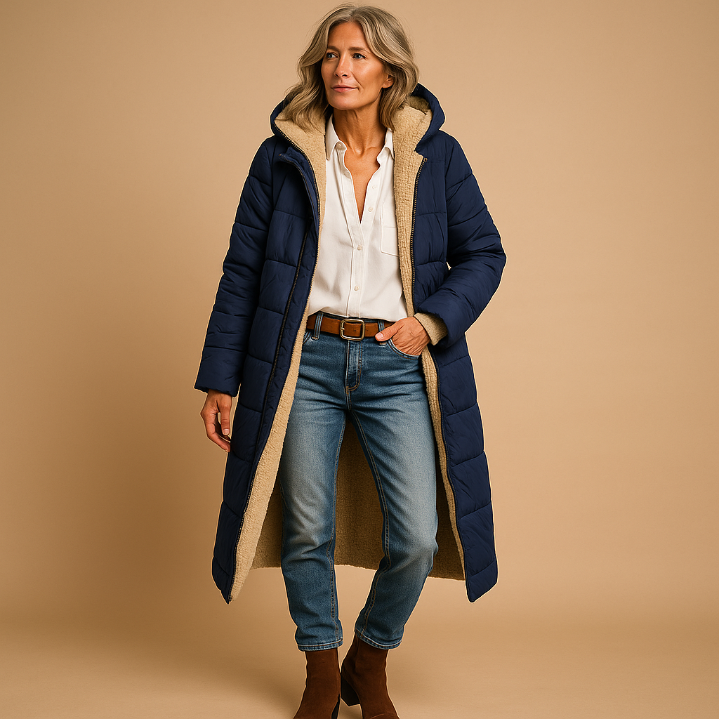 Women's Quilted Long Padded Winter Coat for Ultimate Warmth