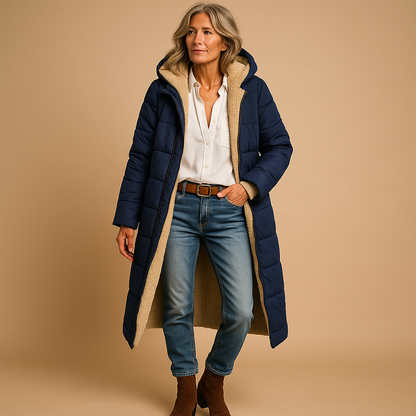 Women's Quilted Long Padded Winter Coat for Ultimate Warmth