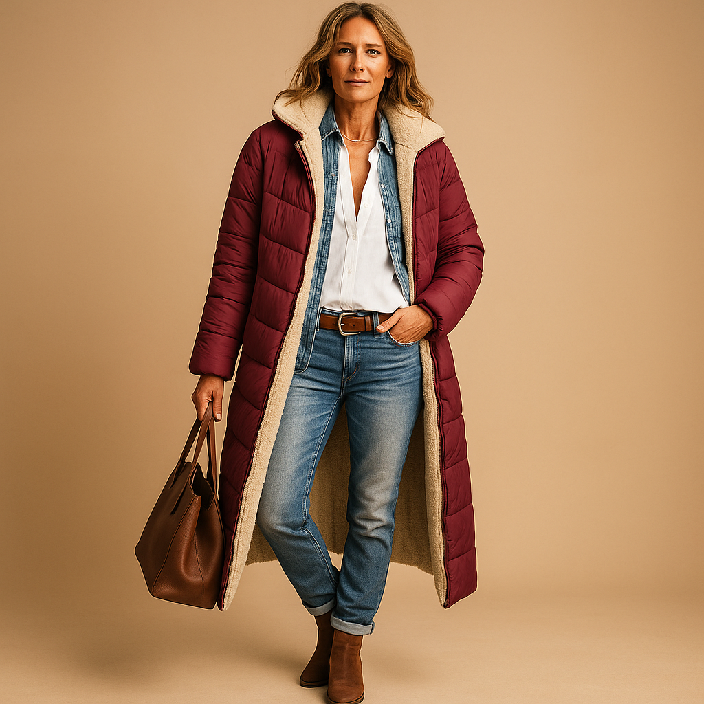 Women's Quilted Long Padded Winter Coat for Ultimate Warmth