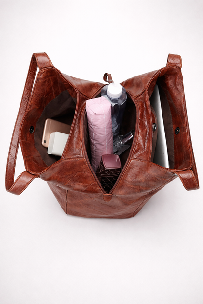 Stylish Vegan Leather Tote Bag for Work - Eco-Friendly and Durable Design
