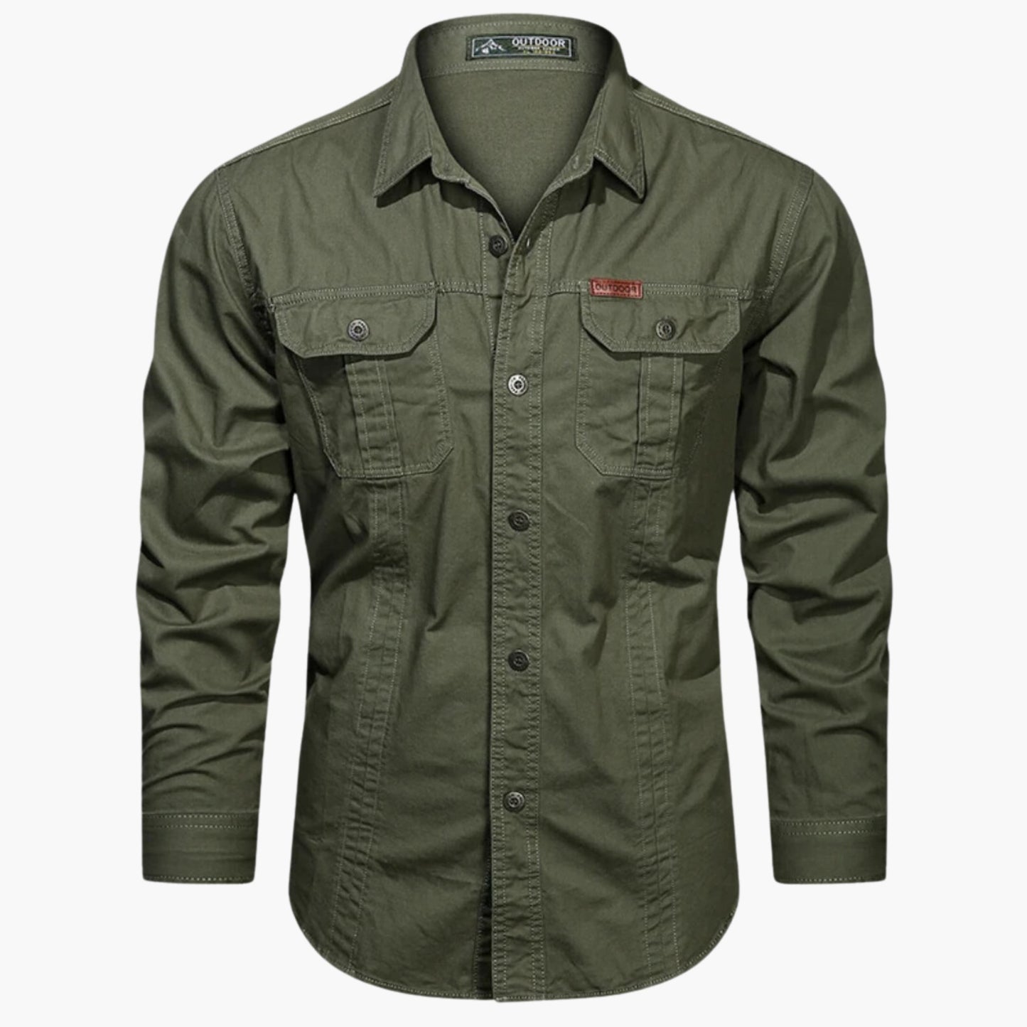 Men's Lightweight Outdoor Shirt – Button-Up Hiking Shirt with Chest Pockets