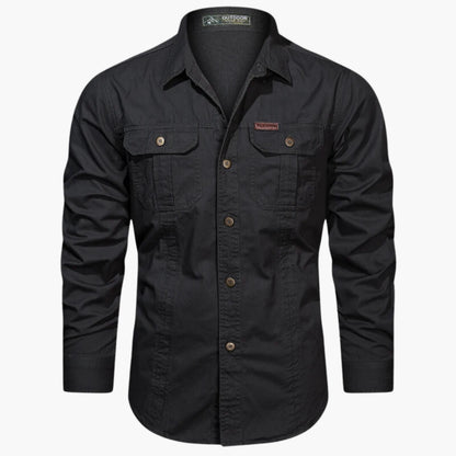 Men's Lightweight Outdoor Shirt – Button-Up Hiking Shirt with Chest Pockets